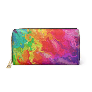 Tie Dye Rainbow Zipper Wallet Bynelo
